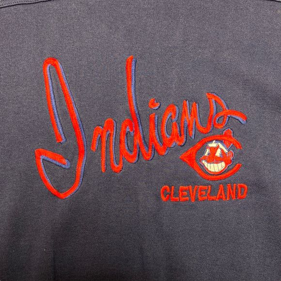 Vintage 1990s Embroidered Cleveland Indians Sweatshirt Size Large - Picture 3 of 8